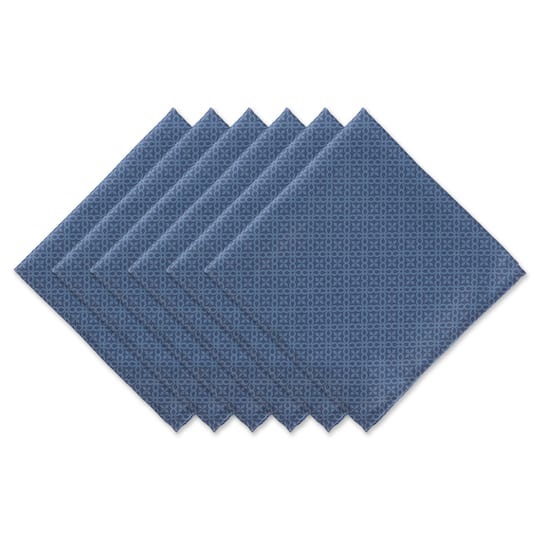 DII® Oversized Tonal Lattice Print Outdoor Linen Dinner Napkins